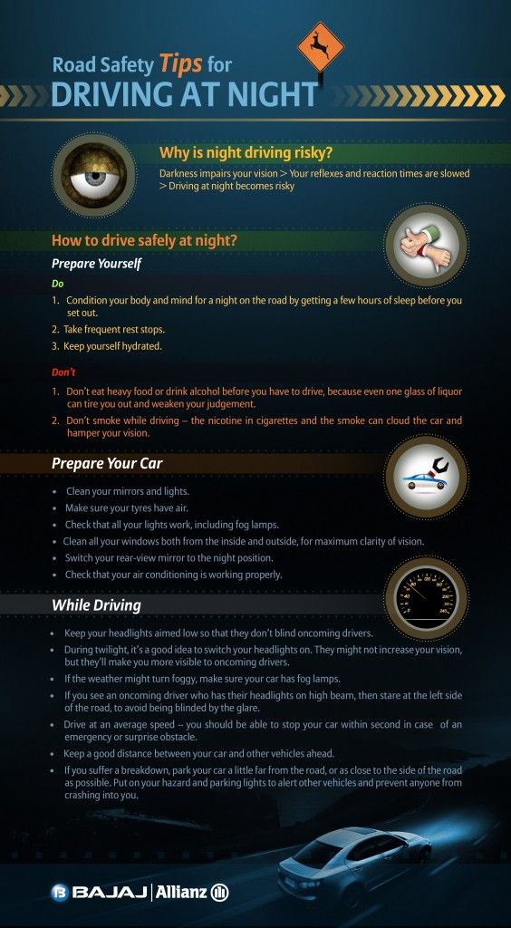 Eight Night Driving Tips for Your Safety, Driving