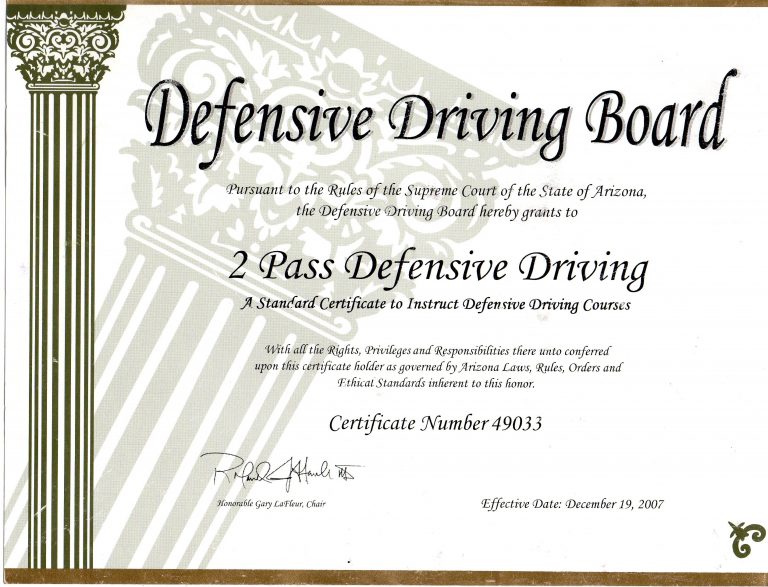 My Defensive Driving Class