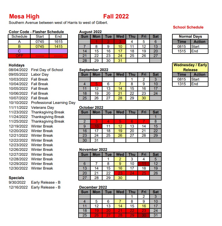 Mesa High School Zone Camera