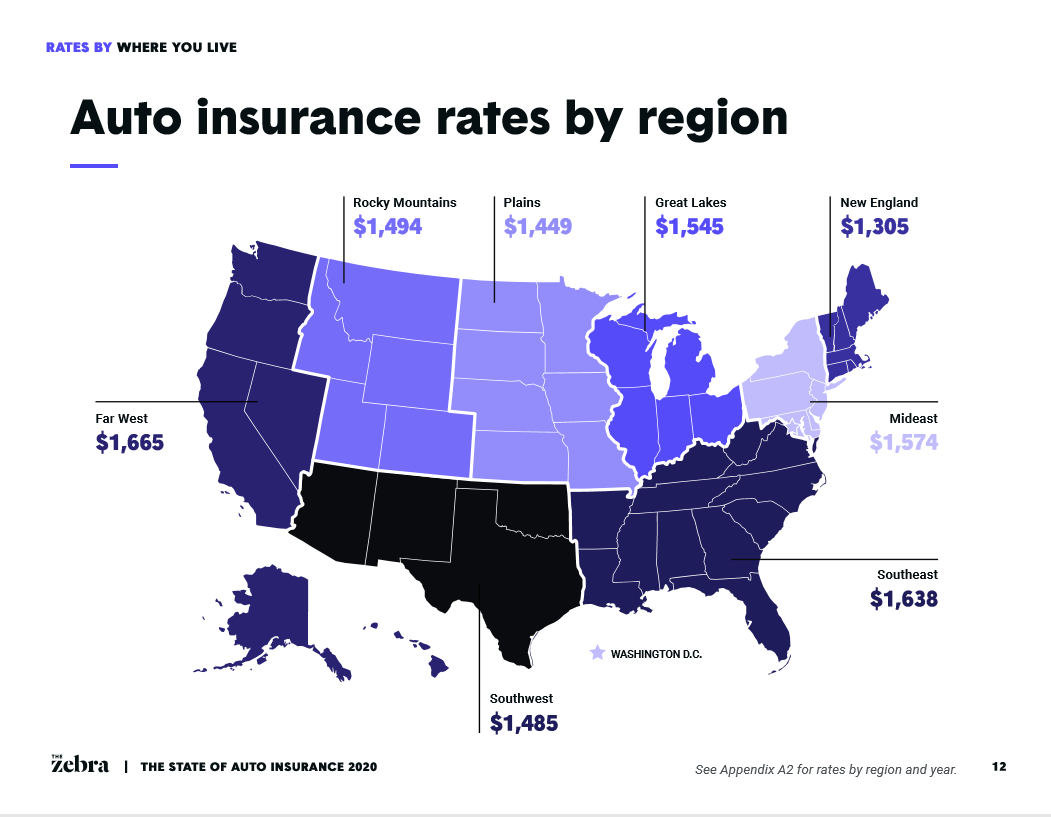 Auto Insurance Rates by Regions in America - 480-246-1930 ...